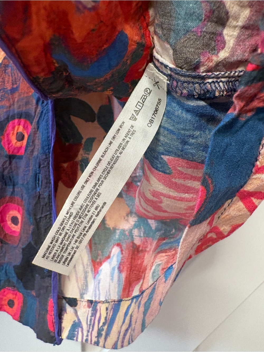 Anthropologie Multicolor Abstract Button-Front Blouse - Picture 3 of 4